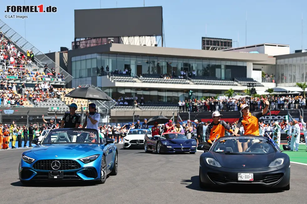 Andrea Kimi Antonelli (Mercedes) , George Russell (Mercedes), Lando Norris (McLaren) und Oscar Piastri (McLaren) Foto zur News: Andrea Kimi Antonelli (Mercedes) , George Russell (Mercedes), Lando Norris (McLaren) und Oscar Piastri (McLaren)