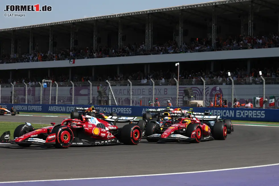 Foto zur News: Charles Leclerc (Ferrari) und Lewis Hamilton (Ferrari)