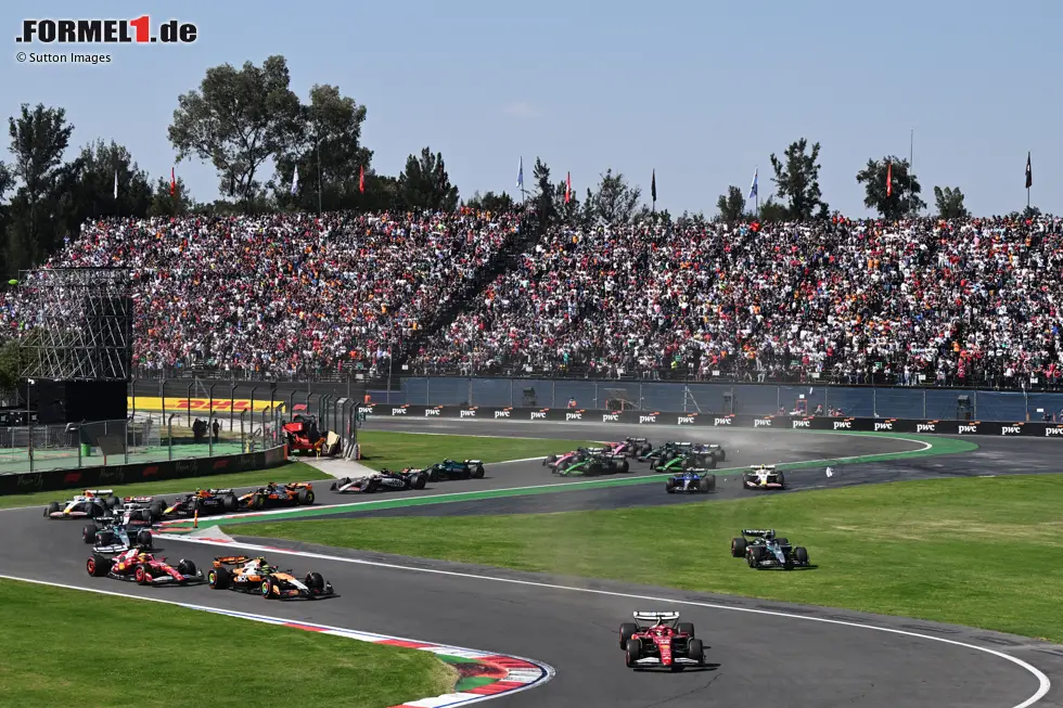 Foto zur News: Andrea Kimi Antonelli, Charles Leclerc (Ferrari) und Lando Norris (McLaren)