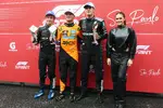 Foto zur News: Andrea Kimi Antonelli, Lando Norris (McLaren) und George Russell (Mercedes)