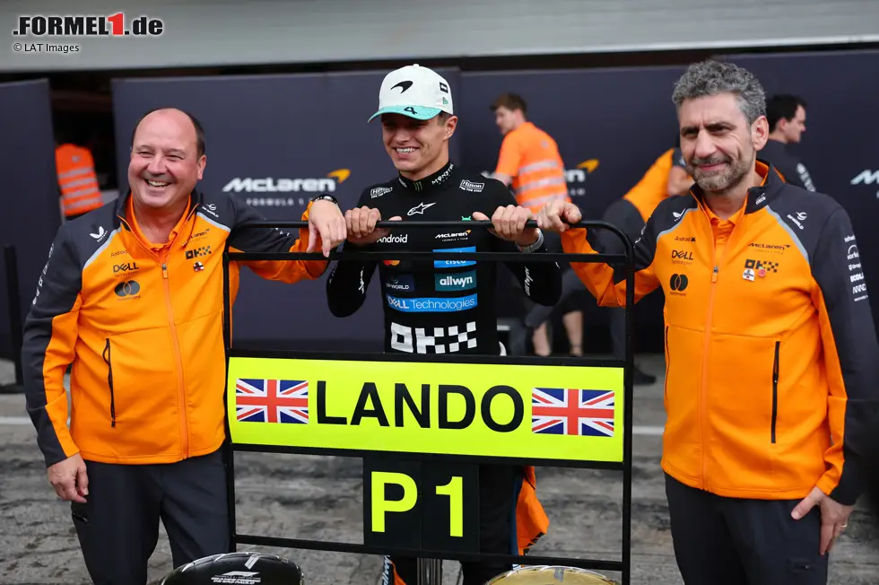 Foto zur News: Lando Norris (McLaren) und Andrea Stella