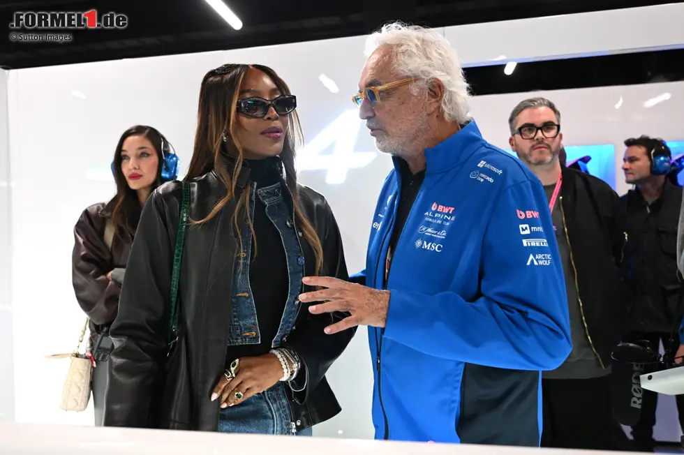Foto zur News: Naomi Campbell mit Flavio Briatore (Alpine)