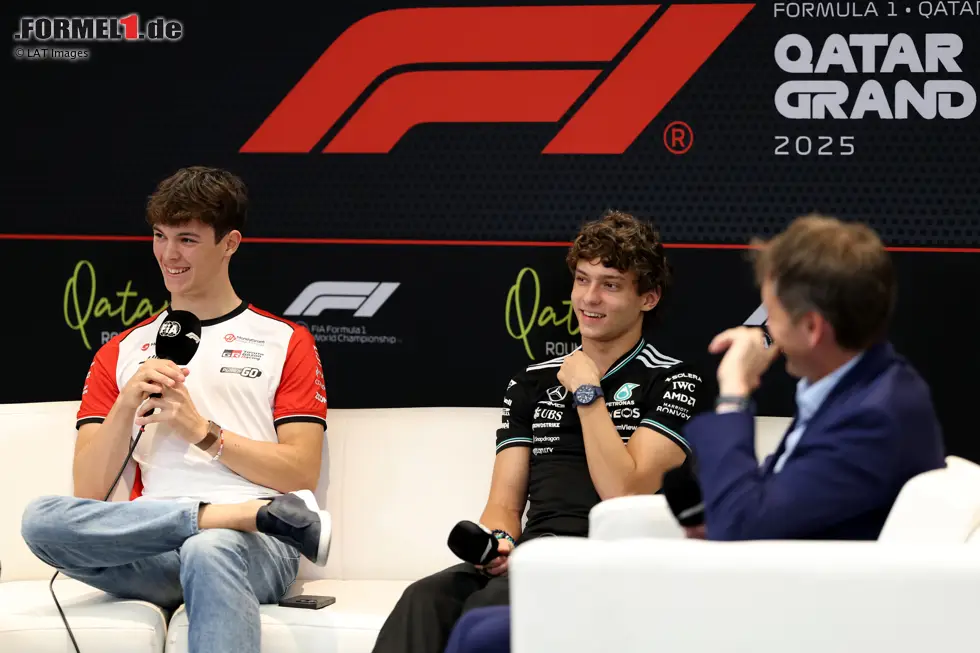 Foto zur News: Andrea Kimi Antonelli und Oliver Bearman (Haas)