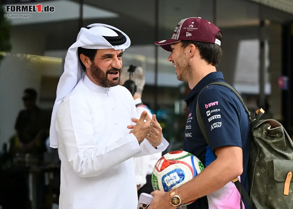 Foto zur News: Mohammed bin Sulayem mit Pierre Gasly (Alpine)