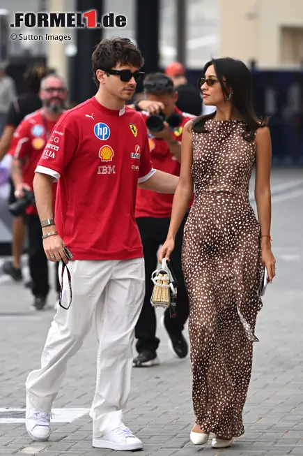 Foto zur News: Charles Leclerc (Ferrari) mit seiner Verlobten Alexandra Saint Mleux