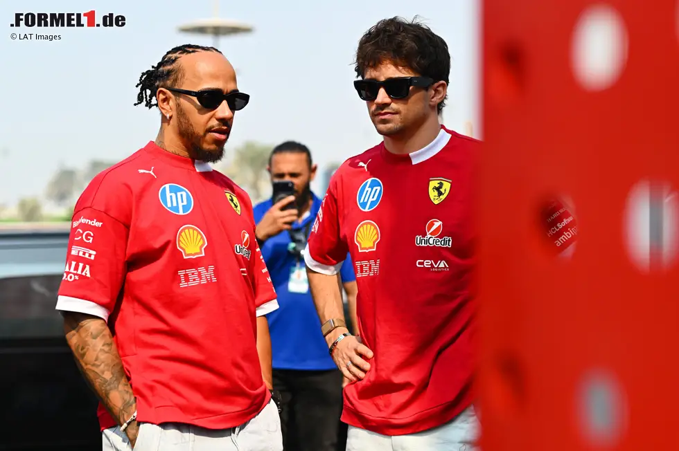 Foto zur News: Lewis Hamilton (Ferrari) und Charles Leclerc (Ferrari)