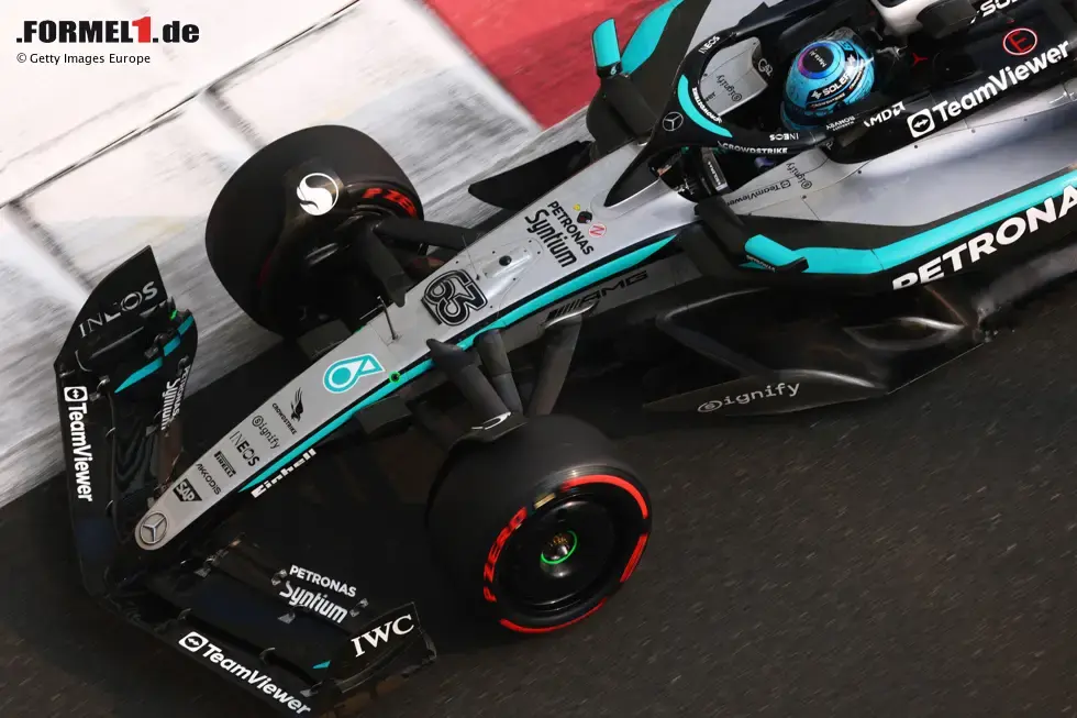 Foto zur News: George Russell (Mercedes) und Mark Thompson