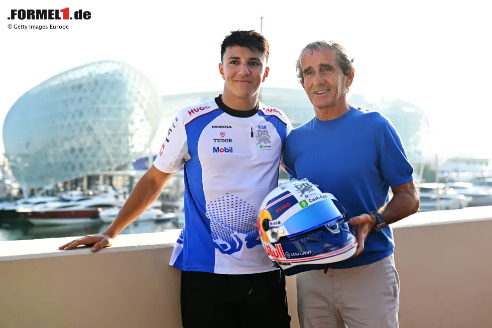 Foto zur News: Isack Hadjar (Racing Bulls) und Alain Prost