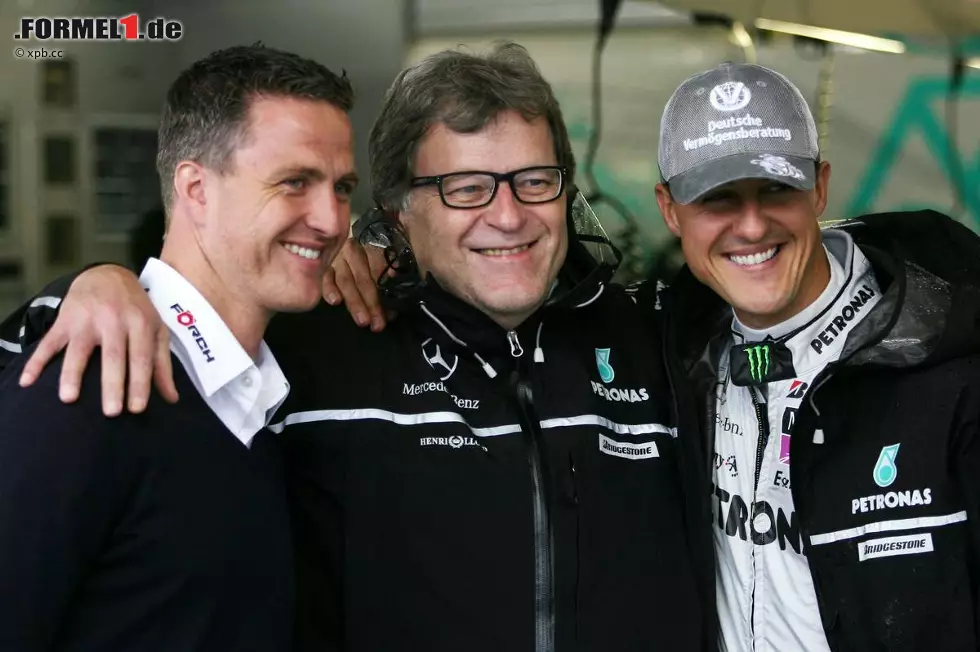 Foto zur News: Norbert Haugs Schumacher-Traum ist wahr geworden: Ralf, in Suzuka als TV-Experte tätig, fährt für Mercedes in der DTM, Michael immer noch in der Formel 1 früheren Erfolgen hinterher.