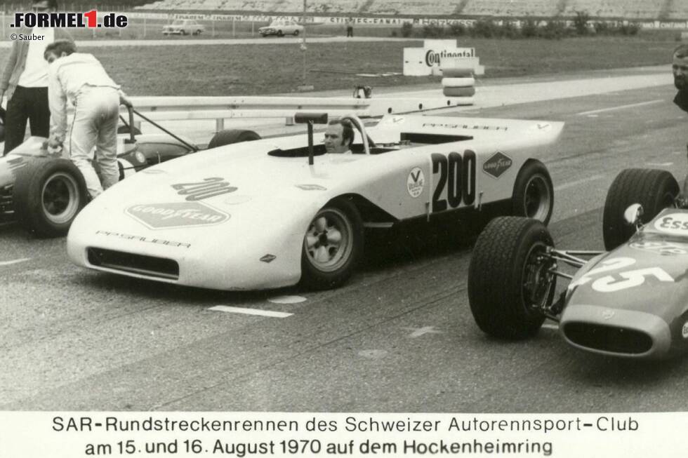 Foto zur News: 1970 feiert Sauber mit dem C1 einen Sieg in Hockenheim. Er sitzt noch selbst am Steuer.