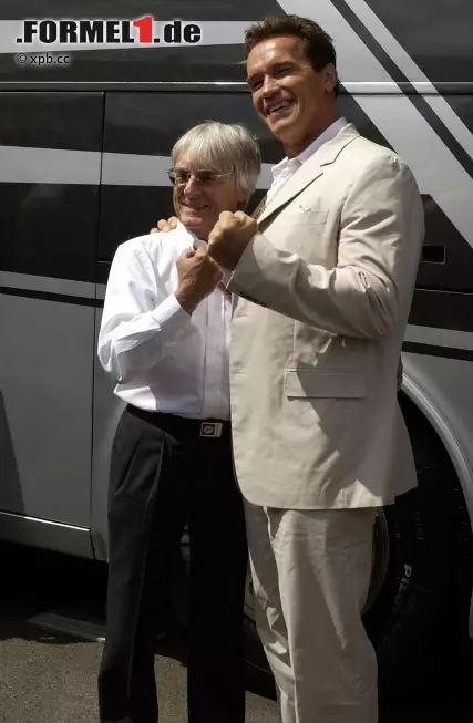 Selbst "Terminator" Arnold Schwarzenegger, heute Gouverneur von Kalifornien, hat Ecclestone schon mehrmals getroffen. Foto zur News: Selbst "Terminator" Arnold Schwarzenegger, heute Gouverneur von Kalifornien, hat Ecclestone schon mehrmals getroffen.