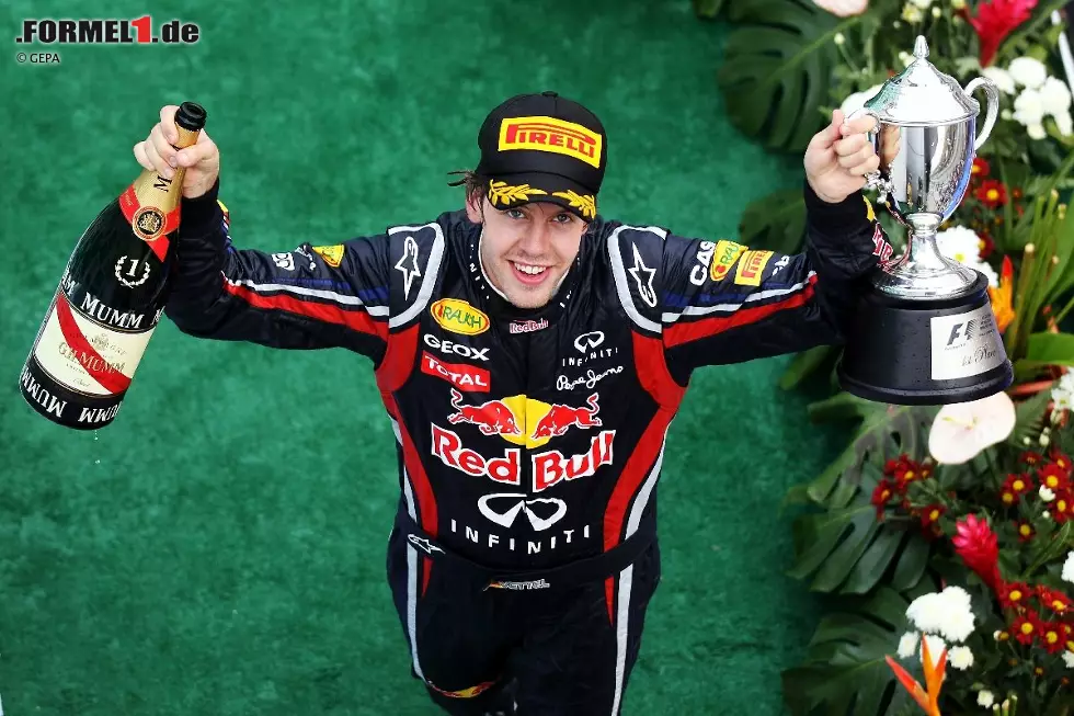Foto zur News: ... und zweitens Sebastian Vettel, den momentan anscheinend niemand aufhalten kann. Wir gratulieren erneut, Seb!