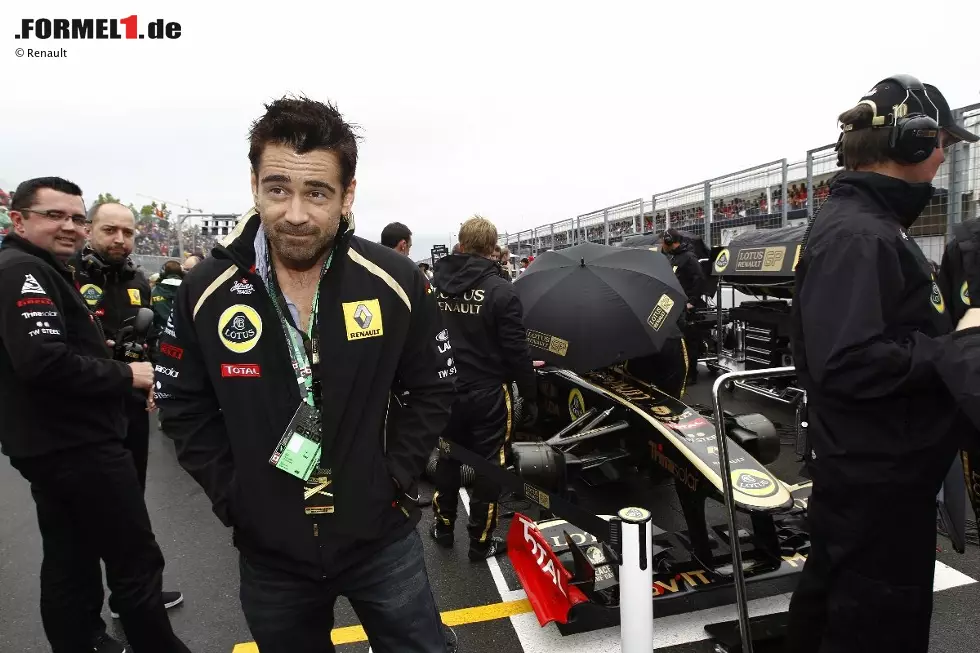 Foto zur News: Hollywood-Schauspieler Colin Farrell war erst zum zweiten Mal bei einem Grand Prix. &quot;Beim ersten Mal flog ich mit RyanAir und ein paar Kumpels und wir hatten Stehplatzkarten. Das war diesmal ein bisschen anders&quot;, grinst der sympathische Ire.