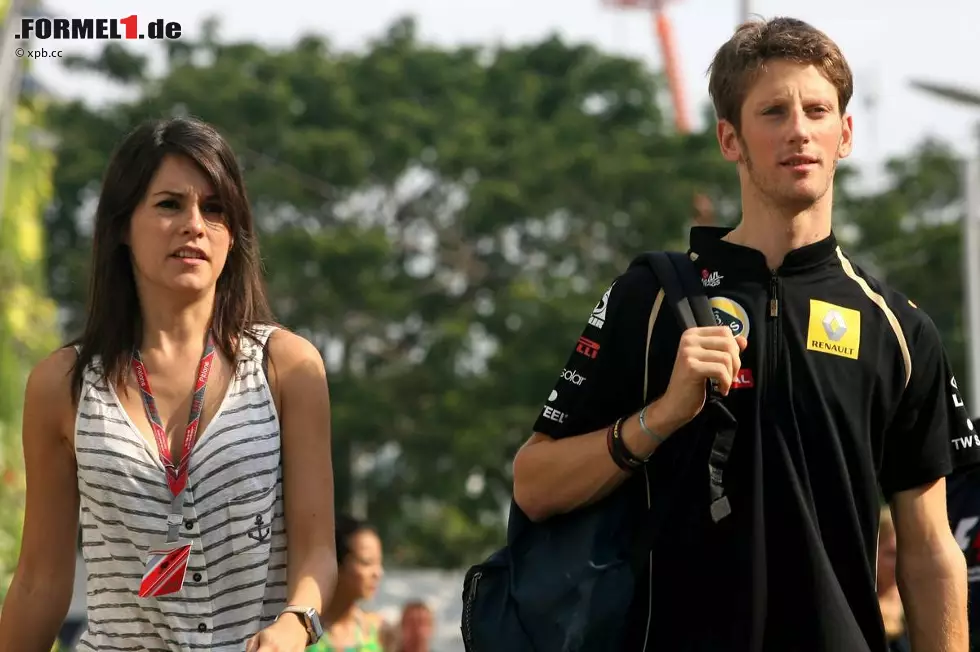 Foto zur News: Romain Grosjean mit Freundin Marion Jolles, einer französischen TV-Reporterin.