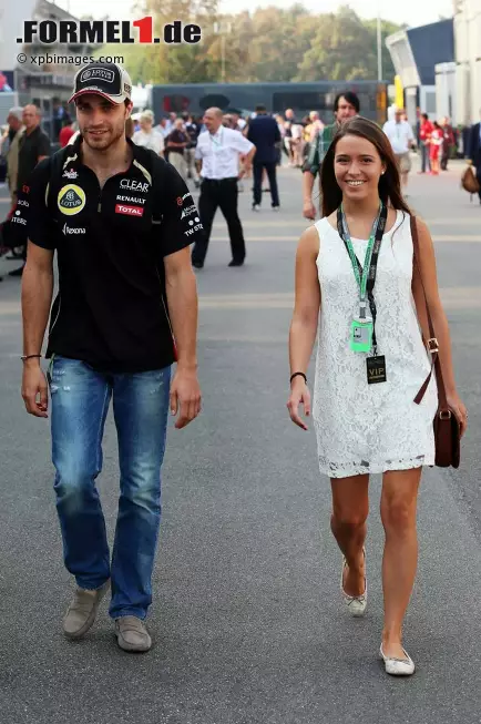 Foto zur News: Grosjean-Ersatz Jerome D&#039;Ambrosio mit Nathalie Schifferman.