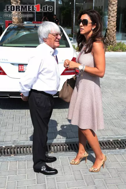 Fabiana Flosi, pardon, Ecclestone mit ihrem Gatten Bernie. Unter den Trauzeugen der beiden war ein gewisser Christian Horner. Und man munkelt, dass Bernie notfalls ins brasilianische Exil gehen würde, falls die Münchner Staatsanwaltschaft irgendwann zu unbequem werden sollte. Foto zur News: Fabiana Flosi, pardon, Ecclestone mit ihrem Gatten Bernie. Unter den Trauzeugen der beiden war ein gewisser Christian Horner. Und man munkelt, dass Bernie notfalls ins brasilianische Exil gehen würde, falls die Münchner Staatsanwaltschaft irgendwann zu unbequem werden sollte.