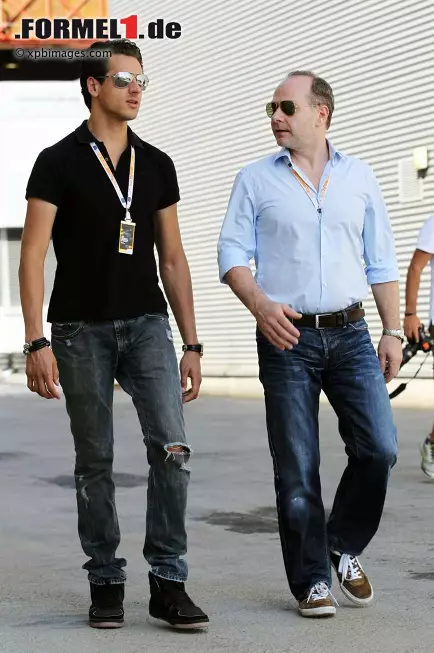 Foto zur News: ... Adrian Sutil, immer noch auf Jobsuche, mit seinem Manager Manfred Zimmermann, ...