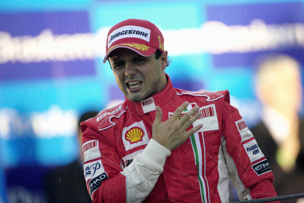 Foto zur News: 6. Felipe Massa (11 Siege, 0 WM-Titel): Schon zu Sauber-Zeiten wird der Brasilianer als Ferrari-Testpilot aufgebaut, ehe er dann 2006 tatsächlich bei der Scuderia zum Zug kommt und Michael Schumacher manchmal gefährlich wird. Highlight: Sein tragischer Sieg beim Heimrennen in Brasilien 2008, der ihn nur 20 Sekunden lang zum Weltmeister macht ...
