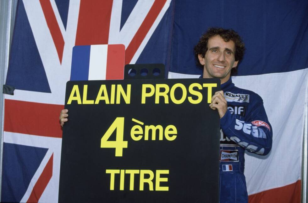 Foto zur News: Nach einem Jahr Pause kommt &quot;Professor&quot; Alain Prost zurück, um ein viertes und letztes Mal Weltmeister zu werden. Teamkollege: ein gewisser Damon Hill, damals noch völlig unbekannt.