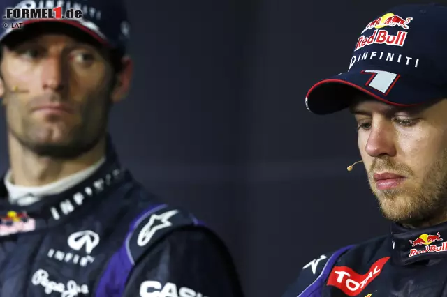 Foto zur News: Es war einer der kuriosesten Doppelsiege aller Zeiten: Sebastian Vettel gewann den Großen Preis von Malaysia 2013 vor seinem Red-Bull-Teamkollegen Mark Webber. Doch es war die Art und Weise, wie dieser Sieg zustande gekommen war, die die Gemüter erhitzte und die Mienen erstarren ließ. In einem Grand Prix, der noch etliche weitere skurile Geschichten schrieb. Darauf blicken wir in dieser Fotostrecke zurück!