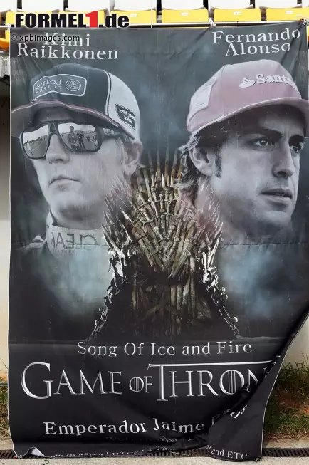Schon mal was von der TV-Serie "Game of Thrones" gehört? Wir auch nicht. Zumindest nicht von der alternativen Version mit Eis (Kimi) und Feuer (Fernando). Foto zur News: Schon mal was von der TV-Serie "Game of Thrones" gehört? Wir auch nicht. Zumindest nicht von der alternativen Version mit Eis (Kimi) und Feuer (Fernando).