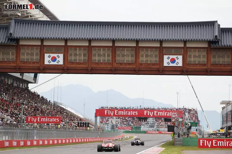 Foto zur News: Südkorea markiert einen weiteren Tiefpunkt für Ferrari: Das Maximum ist am Ende Platz sechs, Alonso muss sich sogar dem Sauber von Nico Hülkenberg geschlagen geben.