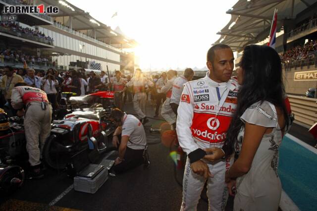 Foto zur News: Scherzinger ließ sich sogar in der Startaufstellung vor dem Rennen oftmals blicken (hier 2010 in Abu Dhabi).