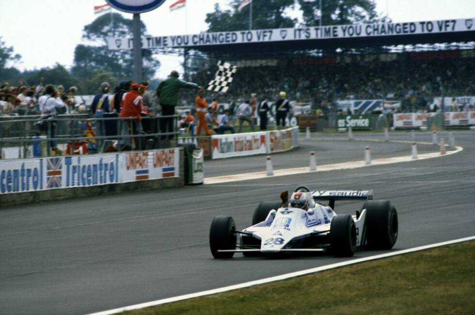 Foto zur News: Bis heute haben 13 Fahrer Formel-1-Rennen mit Autos gewonnen, an denen Ross Brawn maßgeblich mitgewirkt hat - entweder als einfacher Mechaniker oder Windkanal-Aerodynamiker bei Williams, als Technischer Direktor bei Benetton und Ferrari oder auch als Teamchef bei seinem eigenen Brawn-Rennstall und bei Mercedes. Den Anfang machte im Jahr 1979 ein Schweizer: Clay Regazzoni bescherte Frank Williams beim Heimspiel in Silverstone den ersten Sieg in der Teamgeschichte.