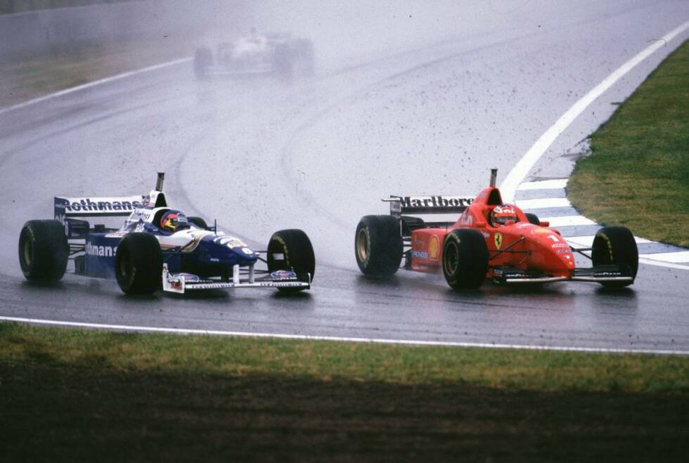 Foto zur News: Weil Benetton ab 1996 mit Alesi/Berger ins Bodenlose abzustürzen drohte, folgte Brawn Schumacher 1997 mit einem Jahr Verspätung zu Ferrari. Seine drei Ferrari-Siege 1996, unter anderem im Regen von Barcelona, waren Schumachers einzige ohne Brawn am Kommandostand.