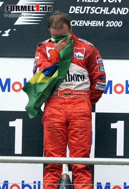 Rubens Barrichello, zumeist braver Wasserträger (offiziell "Nummer 1b"), gewann neunmal. Beim ersten Sieg in Hockenheim 2000 flossen Tränen. Foto zur News: Rubens Barrichello, zumeist braver Wasserträger (offiziell "Nummer 1b"), gewann neunmal. Beim ersten Sieg in Hockenheim 2000 flossen Tränen.