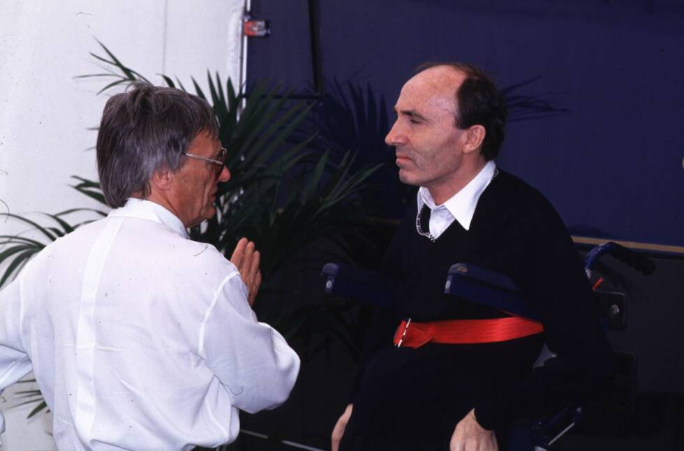Foto zur News: Frank Williams, für den Ecclestone persönlich viel übrig hat, half der Formel-1-Boss in all den Jahren gleich mehrmals aus der Patsche. Der Lohn dafür: Williams war bisher braver Ecclestone-Soldat und stärkte dessen Macht.