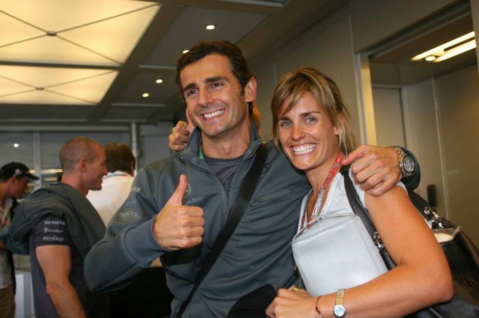 Foto zur News: Unspektakuläre Beziehungen, seit Jahren glücklich: Ferrari-Testfahrer Pedro de la Rosa und seine Ehefrau Maria.