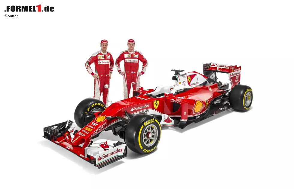 Foto zur News: 2016: Ferrari SF16-H. - Mit neuem Look präsentiert sich die Scuderia in der Saison 2016. Doch das Auto erweist sich als Flop. Siege oder Pole-Positions erzielen Sebastian Vettel und Kimi Räikkönen in dieser Saison nicht.