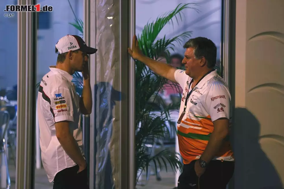 Also entschied sich Hülkenberg für eine Rückkehr zu Force India. Der stellvertretende Teamchef Robert Fernley wird den Deutschen mit Handkuss zurückgenommen haben. Foto zur News: Also entschied sich Hülkenberg für eine Rückkehr zu Force India. Der stellvertretende Teamchef Robert Fernley wird den Deutschen mit Handkuss zurückgenommen haben.