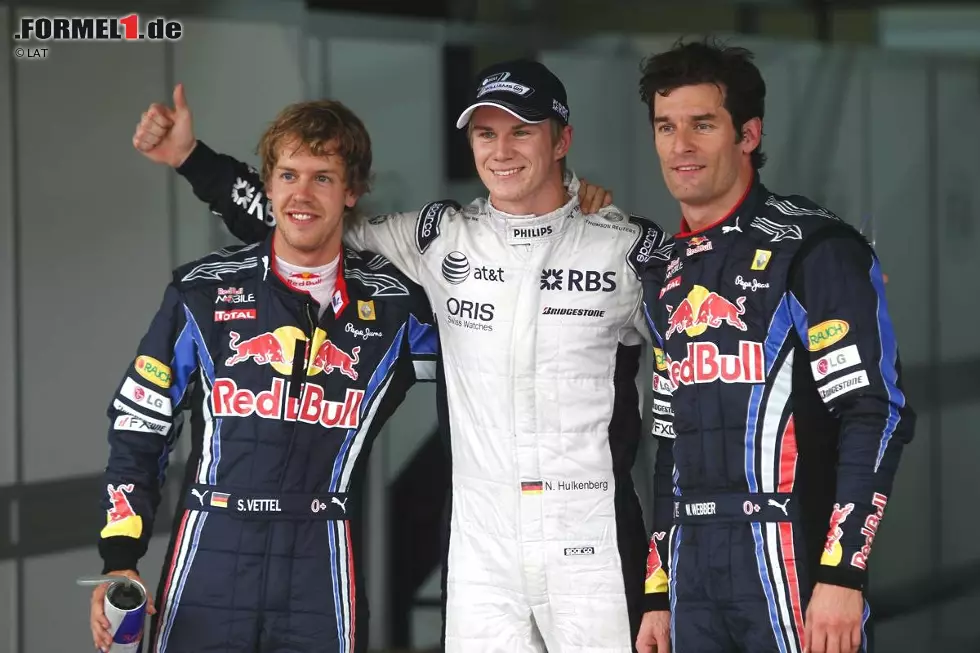 Höhepunkt seines ersten Formel-1-Jahres war das Rennen in Brasilien, wo Hülkenberg bei wechselhaften Bedingungen im Qualifying sensationell auf die Pole-Position fuhr. Foto zur News: Höhepunkt seines ersten Formel-1-Jahres war das Rennen in Brasilien, wo Hülkenberg bei wechselhaften Bedingungen im Qualifying sensationell auf die Pole-Position fuhr.