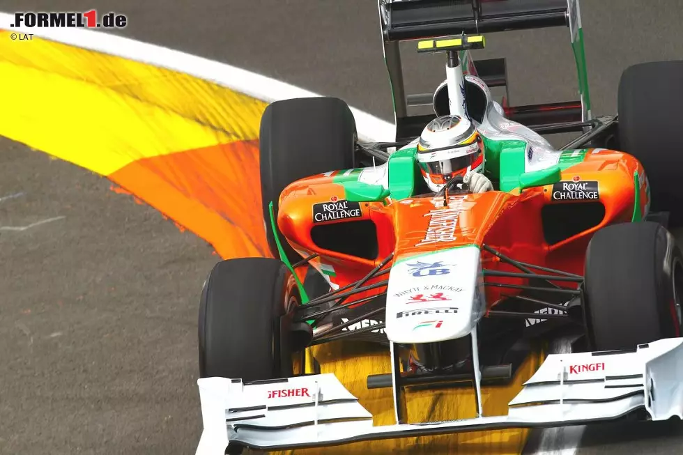 Da die Stammplätze in der Formel 1 zu diesem Zeitpunkt bereits belegt waren, musste Hülkenberg in den sauren Apfel beißen und mit der Rolle des Freitagtesters bei Force India vorlieb nehmen. Foto zur News: Da die Stammplätze in der Formel 1 zu diesem Zeitpunkt bereits belegt waren, musste Hülkenberg in den sauren Apfel beißen und mit der Rolle des Freitagtesters bei Force India vorlieb nehmen.