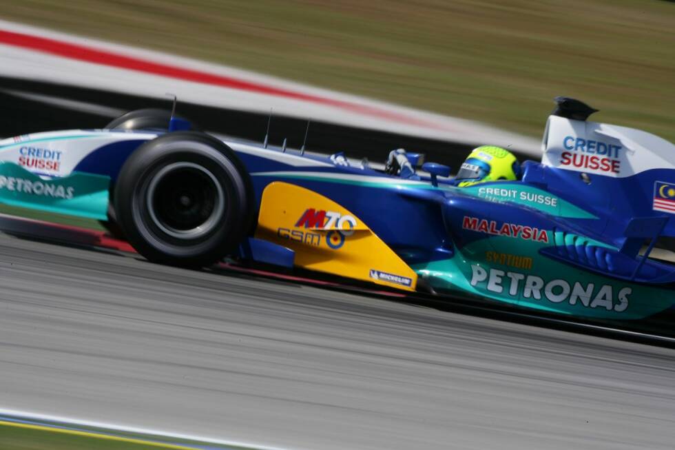 Foto zur News: Der Plan ging auf: Massa war deutlich gereift und machte an der Seite von Ex-Weltmeister Jacques Villeneuve im dritten Sauber-Jahr 2005 eine gute Figur. Er platzierte sich in der WM vor dem Kanadier.