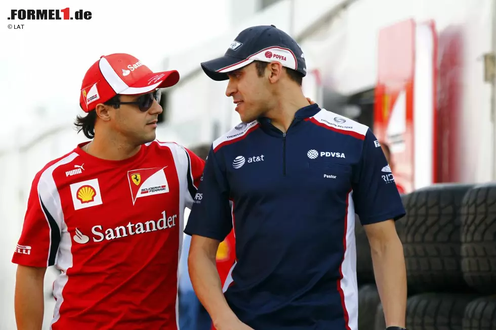 Doch der inzwischen 32-Jährige fand bei Williams Unterschlupf, wo er 2014 Pastor Maldonado ersetzte. Damit tritt er in die Fußstapfen seines Ferrari-Vorgängers Rubens Barrichello, der im Karriereherbst ebenfalls bei Williams andockte. Foto zur News: Doch der inzwischen 32-Jährige fand bei Williams Unterschlupf, wo er 2014 Pastor Maldonado ersetzte. Damit tritt er in die Fußstapfen seines Ferrari-Vorgängers Rubens Barrichello, der im Karriereherbst ebenfalls bei Williams andockte.