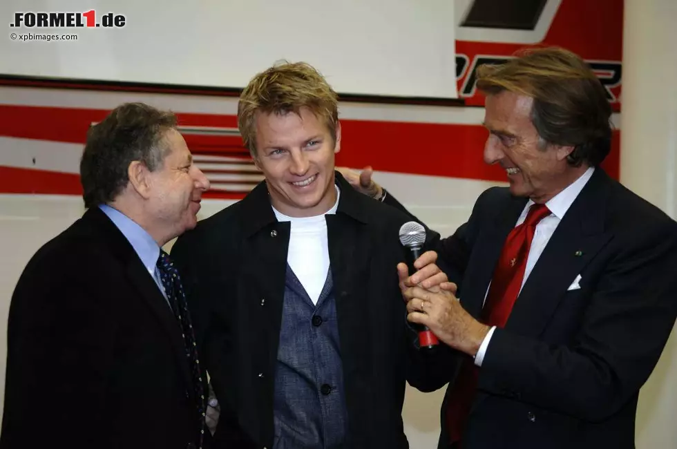 Räikönnen lacht, er hat Freude, genießt die Wärme im Team. Ferrari-Teamchef Jean Todt und Ferrari-Präsident Luca di Montezemolo herzen ihren Liebsten und lassen ihm in der Folge auch einige kleine Partys durchgehen. Foto zur News: Räikönnen lacht, er hat Freude, genießt die Wärme im Team. Ferrari-Teamchef Jean Todt und Ferrari-Präsident Luca di Montezemolo herzen ihren Liebsten und lassen ihm in der Folge auch einige kleine Partys durchgehen.