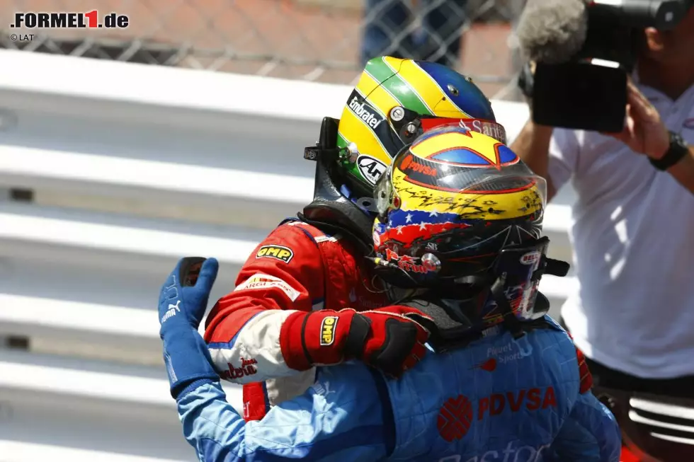 Maldonado heuert 2008 mit seinem Mineralöl-Geldkoffer beim Piquet-Team an. Einer seiner Gegner: Bruno Senna, der 2012 bei Williams in der Formel 1 sein Teamkollege werden sollte. Senna landet in der Meisterschaft auf dem zweiten, Maldonado am Ende auf dem fünften Platz, getrennt allerdings nur durch vier Punkte. Foto zur News: Maldonado heuert 2008 mit seinem Mineralöl-Geldkoffer beim Piquet-Team an. Einer seiner Gegner: Bruno Senna, der 2012 bei Williams in der Formel 1 sein Teamkollege werden sollte. Senna landet in der Meisterschaft auf dem zweiten, Maldonado am Ende auf dem fünften Platz, getrennt allerdings nur durch vier Punkte.
