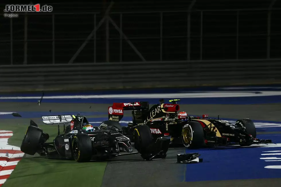 In Enstone produziert Maldonado in den folgenden zwei Jahren allerdings mehr Kleinholz als Punkte. Der spektakulärste Crash: In Bahrain rammt er Esteban Gutierrez 2014 so unglücklich, dass sich der Mexikaner einmal komplett überschlägt. Foto zur News: In Enstone produziert Maldonado in den folgenden zwei Jahren allerdings mehr Kleinholz als Punkte. Der spektakulärste Crash: In Bahrain rammt er Esteban Gutierrez 2014 so unglücklich, dass sich der Mexikaner einmal komplett überschlägt.