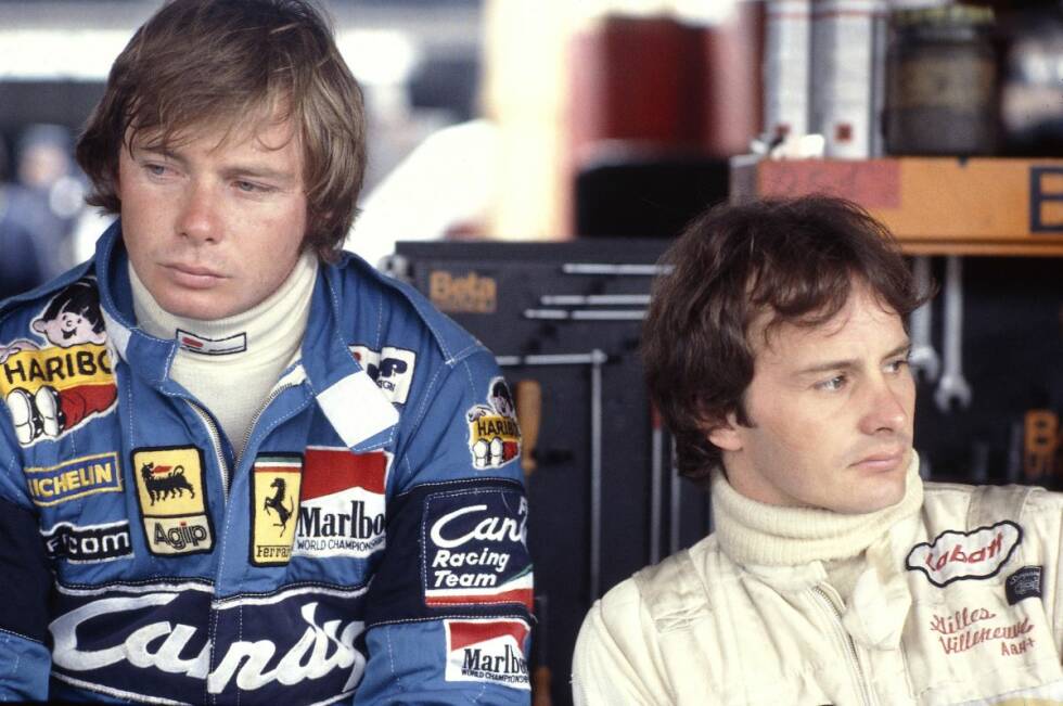 Foto zur News: Doch das nächste brisante Aufeinandertreffen bei Ferrari ließ nicht lange auf sich warten: Die beiden sprachen zwar die selbe Sprache, sich aber wegen der Tragödie von Zolder 1982 nie mehr aus: Didier Pironi (links) und Gilles Villeneuve hatten beide den Anspruch die Nummer eins zu sein.