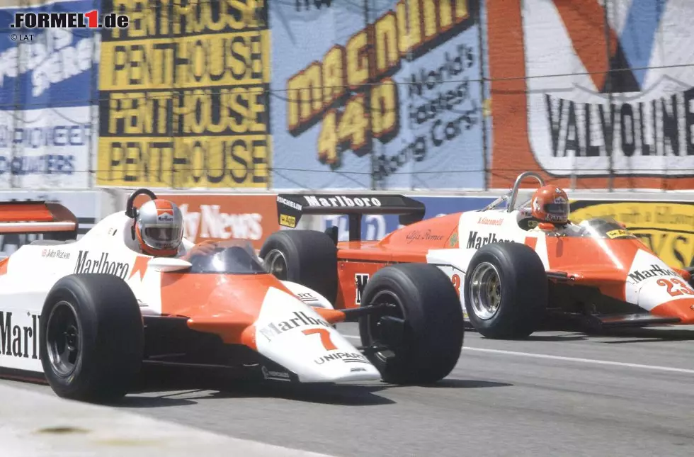 Foto zur News: Vor allem sein Sieg beim Rennen in Long Beach im Jahr 1983 ist vielen Formel-1-Fans ein Begriff. Damals gelang Watson auf dem Stadtkurs in Kalifornien das Kunststück, von Startplatz 22 aus durchs komplette Feld zu fahren und das Rennen zu gewinnen. Von weiter hinten ist bis heute keinem Piloten ein Rennsieg in der Formel 1 gelungen.