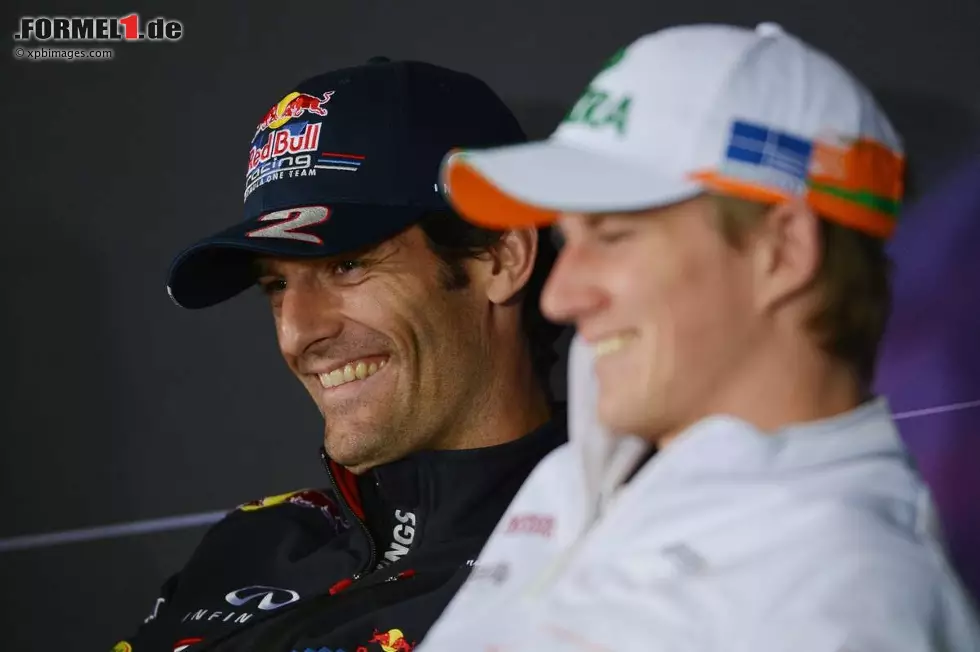 Foto zur News: Nico Hülkenberg: "Ein Red-Bull-Cockpit ist damit frei geworden, und es wäre dumm, zu dementieren, dass jeder Interesse an einem solchen Platz in so einem Auto und Team hat. Schauen wir mal, was passiert. Es ist ein wenig traurig, Mark gehen zu sehen, weil ich ihn wirklich mochte. Er ist ein Charakter bei den Fahrerbriefings, der immer eine Meinung hatte und sie auch zum Ausdruck brachte. Er ist ein großartiger und ziemlich lustiger Typ. Ich werde ihn vermissen."