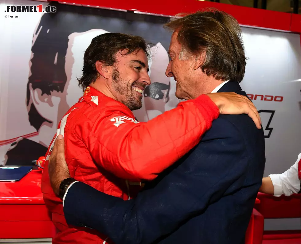Die Umarmung für Fernando Alonso sieht jedenfalls schon sehr nach Abschied aus. Und einen etwaigen Golden Handshake von Ferrari könnte Montezemolo für sein strauchelndes Bahnprojekt gut gebrauchen. Foto zur News: Die Umarmung für Fernando Alonso sieht jedenfalls schon sehr nach Abschied aus. Und einen etwaigen Golden Handshake von Ferrari könnte Montezemolo für sein strauchelndes Bahnprojekt gut gebrauchen.