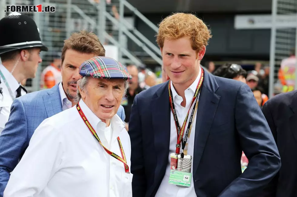 Foto zur News: Prinz Harry mit Jackie Stewart.