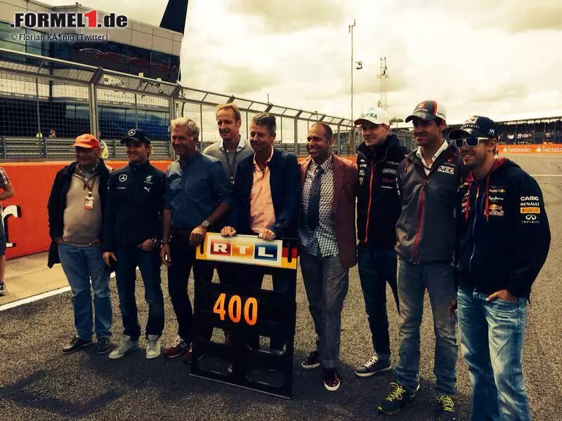 Wir gratulieren RTL zum 400. Grand Prix - und hoffen mal ganz stark, dass wir zur Jubiläums-Feier in Hockenheim eingeladen werden! Denn dort geht's in zwei Wochen weiter, mit dem Heimspiel von Nico Rosberg, Sebastian Vettel & Co. Foto zur News: Wir gratulieren RTL zum 400. Grand Prix - und hoffen mal ganz stark, dass wir zur Jubiläums-Feier in Hockenheim eingeladen werden! Denn dort geht's in zwei Wochen weiter, mit dem Heimspiel von Nico Rosberg, Sebastian Vettel & Co.