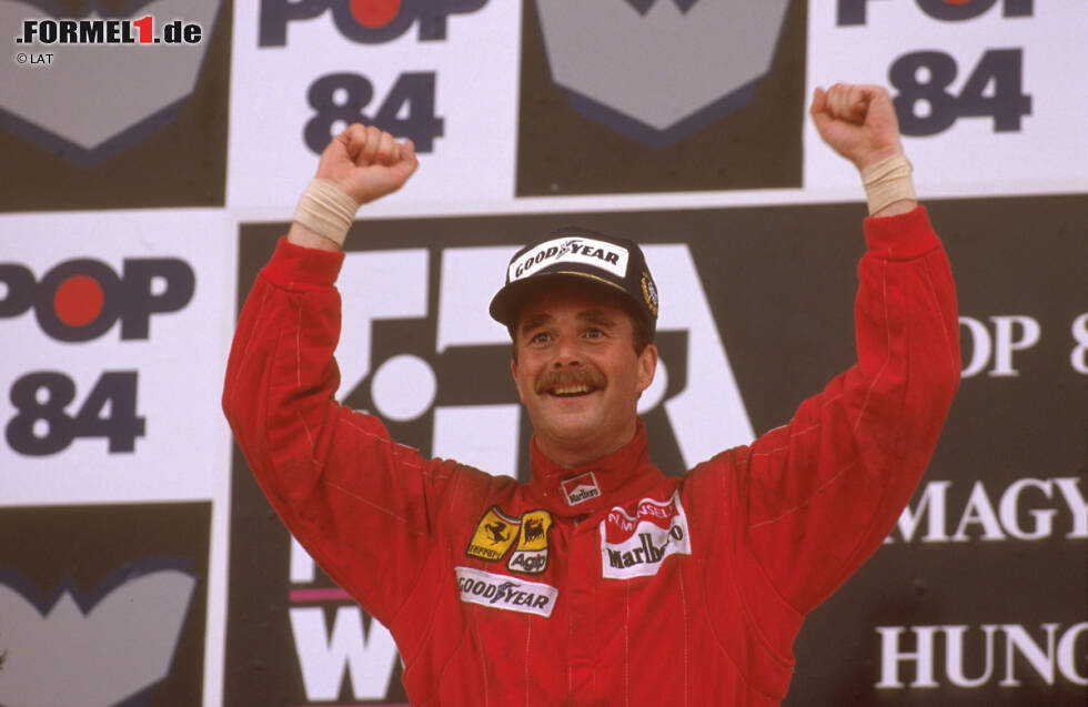 Foto zur News: Am 13. August 1989 gelingt Nigel Mansell im Ferrari eine einmalige Leistung. Von Startplatz zwölf aus gewinnt er das Rennen - und da soll noch einmal jemand behaupten, auf dem Hungaroring könne man nicht überholen.