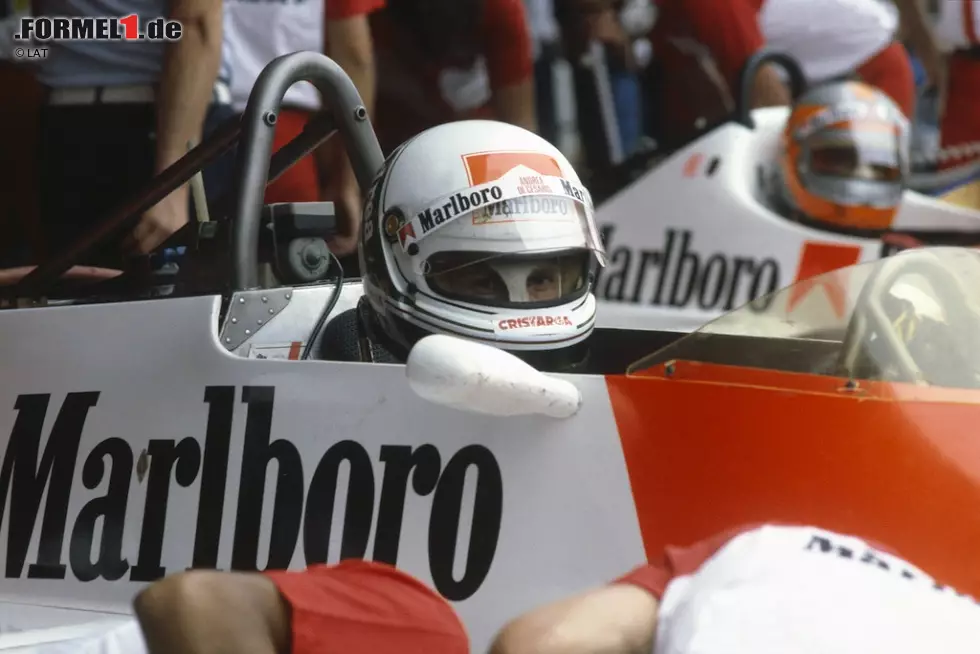 Trotzdem ebnete Dennis mit der Verschmelzung seines Formel-2-Teams Project 4 seinem Zögling im Jahr darauf den Weg zu McLaren. In Imola holte de Cesaris seine ersten WM-Punkte, beendete aber nur sechs von 14 Rennen und baute in allen Sessions insgesamt 18 Unfälle. James Hunt kommentiert süffisant: "Es sieht so aus, als wäre er nicht in der Lage, nicht zu crashen." Foto zur News: Trotzdem ebnete Dennis mit der Verschmelzung seines Formel-2-Teams Project 4 seinem Zögling im Jahr darauf den Weg zu McLaren. In Imola holte de Cesaris seine ersten WM-Punkte, beendete aber nur sechs von 14 Rennen und baute in allen Sessions insgesamt 18 Unfälle. James Hunt kommentiert süffisant: "Es sieht so aus, als wäre er nicht in der Lage, nicht zu crashen."