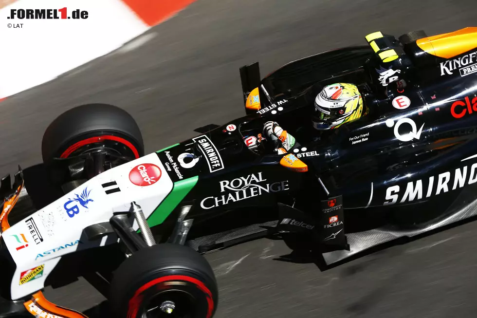 Foto zur News: Sergio Perez (Force India) kennt den Kurs auf der Ile Notre-Dame anders als Magnussen aus eigener Erfahrung. Im Jahr 2012 fuhr er dort mit Sauber auf das Podest. "Ich mag es wirklich in Kanada zu fahren. Es ist eine sehr gute Strecke, die sehr technisch und schnell ist. Es fühlt sich für mich außerdem ein bisschen wie ein Heimrennen an, weil Mexiko nicht all zu weit entfernt liegt. Es ist eine weitere Strecke, auf der es guten Top-Speed und Traktion in den langsamen Kurven benötigt. Mann muss die Strecke außerdem maximal ausnutzen und wirklich dicht an die Mauern heran fahren, was es einfach macht, Fehler zu begehen. Es ist hier schwierig zu überholen. Die letzte Schikane bietet dazu die beste Möglichkeit", sagt der Mexikaner.